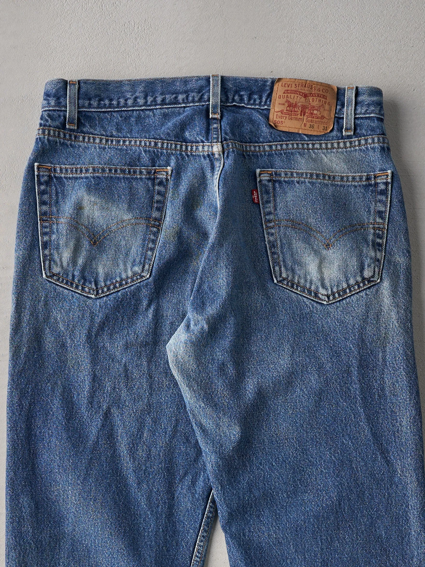 Vintage 80s Mid Wash Levi's 505 Denim Jeans (34xx31) sold by Rebalance Vintage product image thumbnail 4