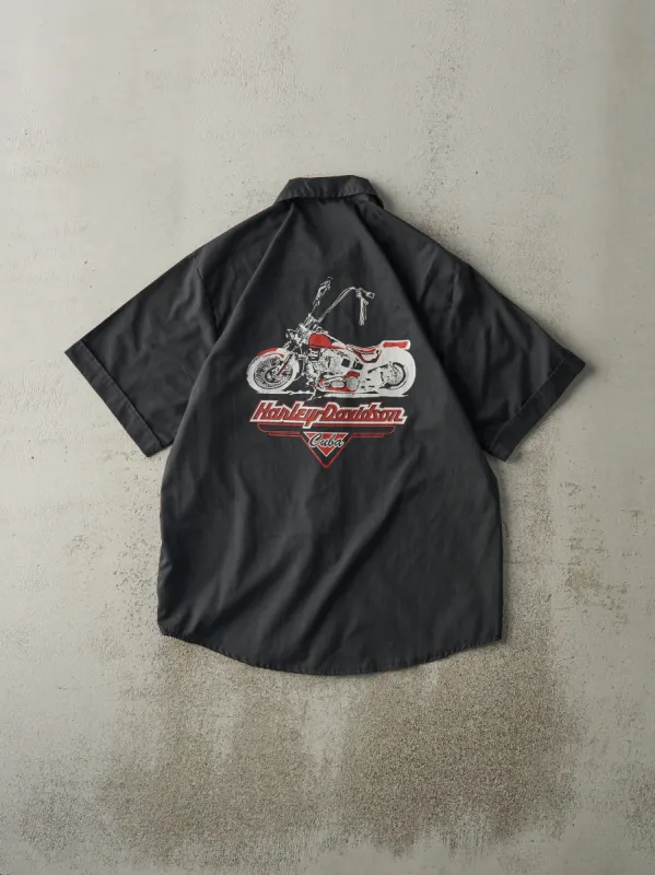 Vintage Y2K Black Cuba Harley Davidson Button Up Shirt (M) sold by Rebalance Vintage