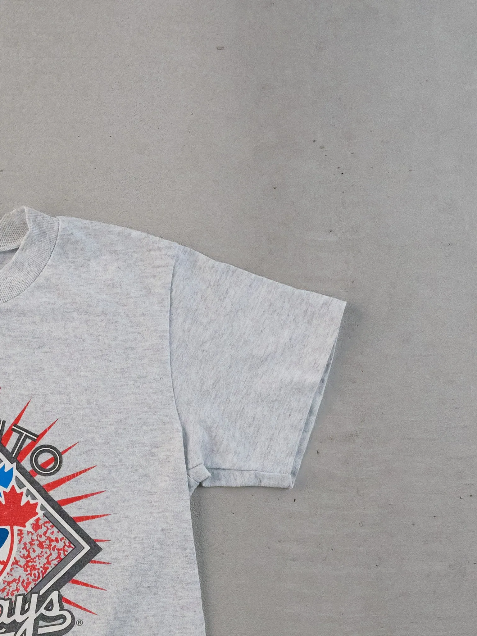 Vintage 92' Grey Single Stitched Toronto Blue Jays Graphic Tee (XS) sold by Rebalance Vintage product image thumbnail 3