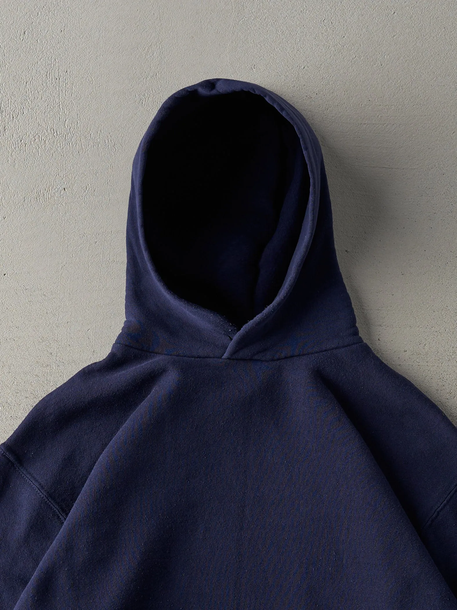 Vintage 90s Navy Blue Blank Russell Athletics Hoodie (M) sold by Rebalance Vintage product image thumbnail 2