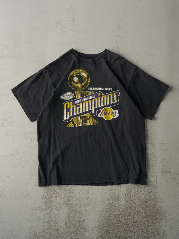 Vintage 09' Faded Black NBA Champions LA Lakers Tee (ML) sold by Rebalance Vintage
