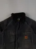 Vintage 90s Faded Black Carhartt Collared Workwear Jacket (L) sold by Rebalance Vintage