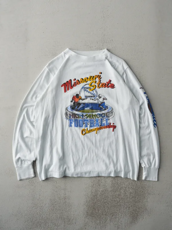 Vintage 85' White Missouri State Football Championship (M) sold by Rebalance Vintage