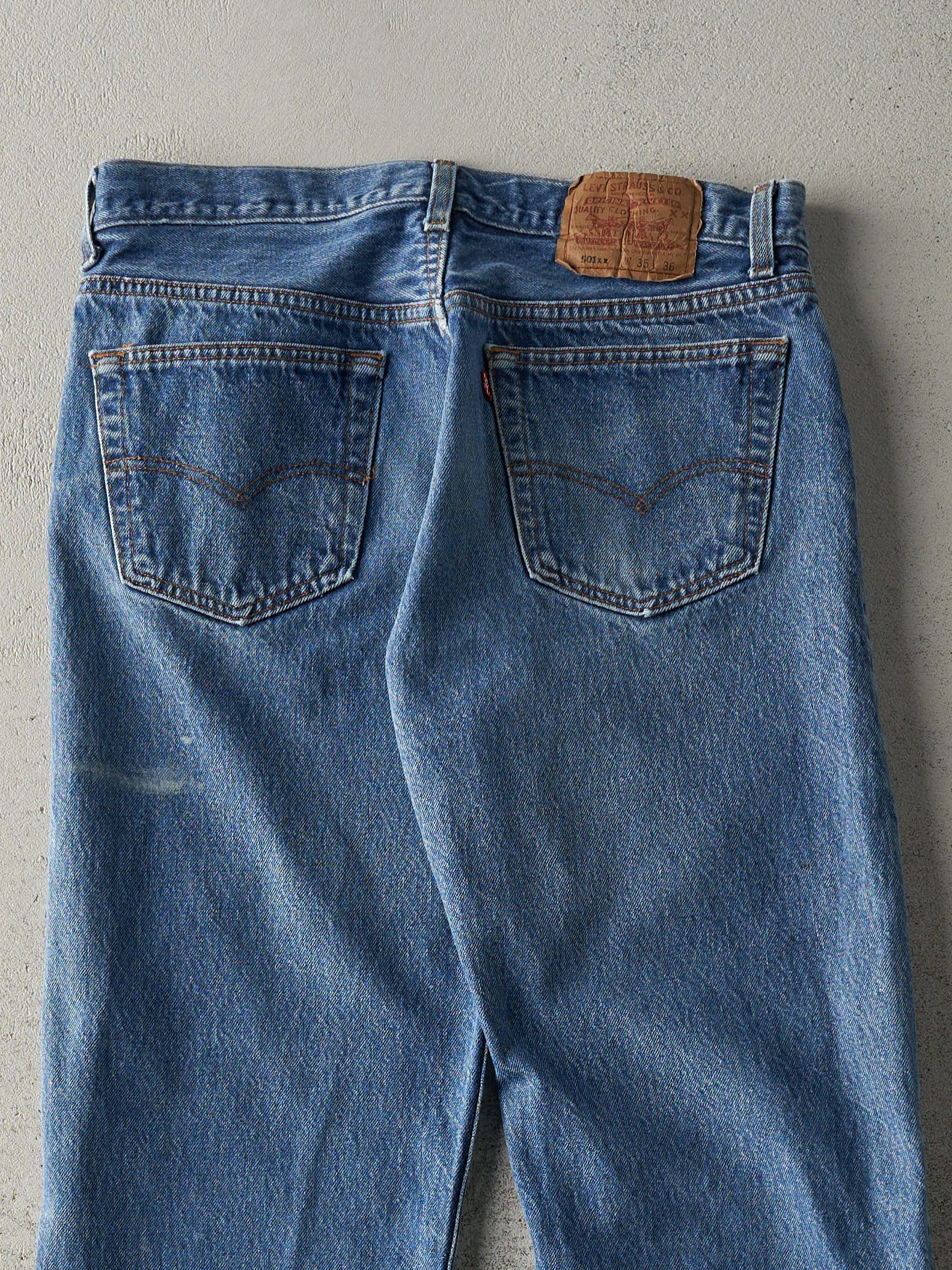 Vintage 90s Mid Wash Levi's 501xx Jeans (32x32) sold by Rebalance Vintage product image thumbnail 4