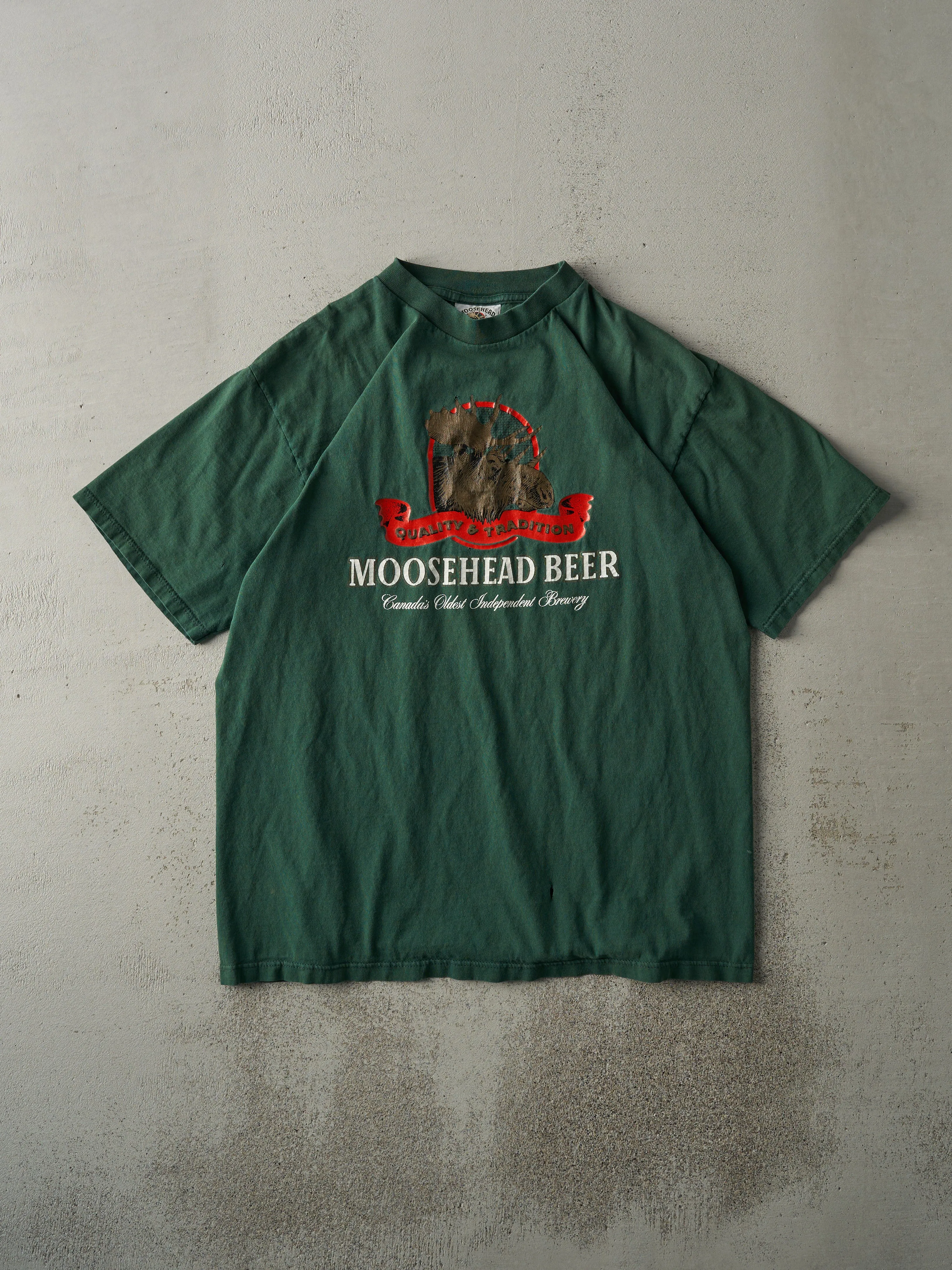 Vintage 90s Forest Green Moosehead Beer Tee (M/L) sold by Rebalance Vintage