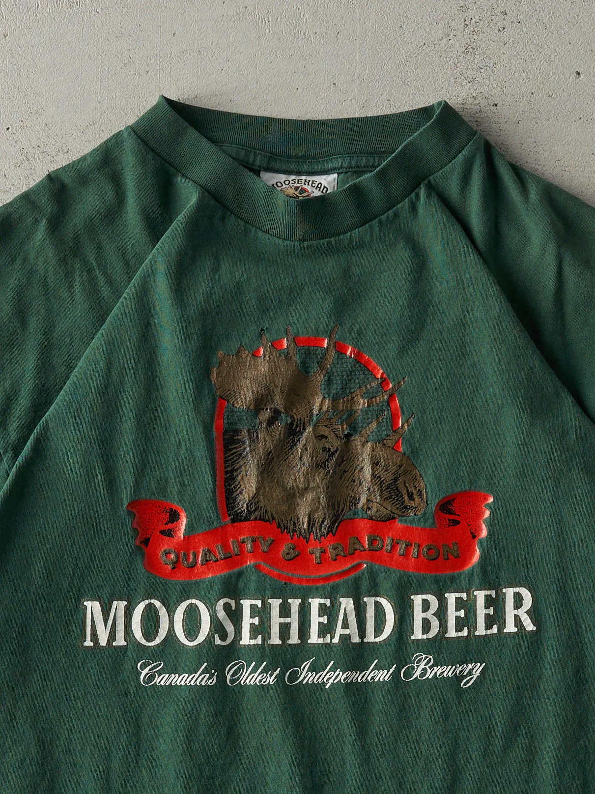 Vintage 90s Forest Green Moosehead Beer Tee (M/L) sold by Rebalance Vintage product image thumbnail 2