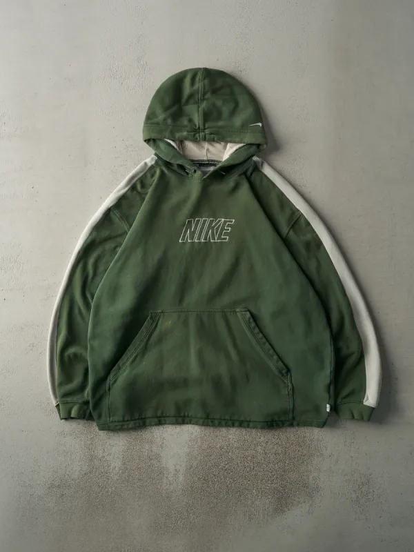 Vintage Y2K Green Embroidered Nike Logo Hoodie (XL) sold by Rebalance Vintage