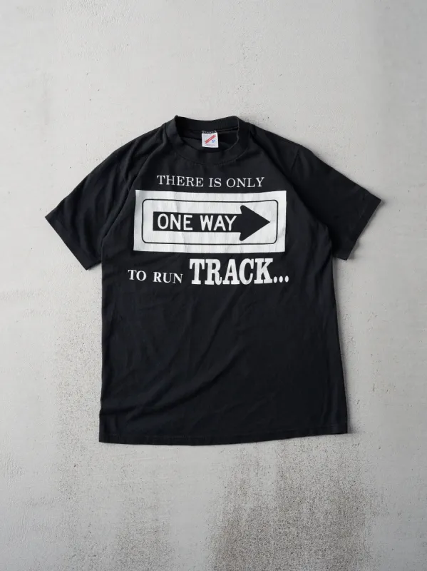 Vintage 80s Black "There Is Only One Way.." Single Stitch Tee (S) sold by Rebalance Vintage