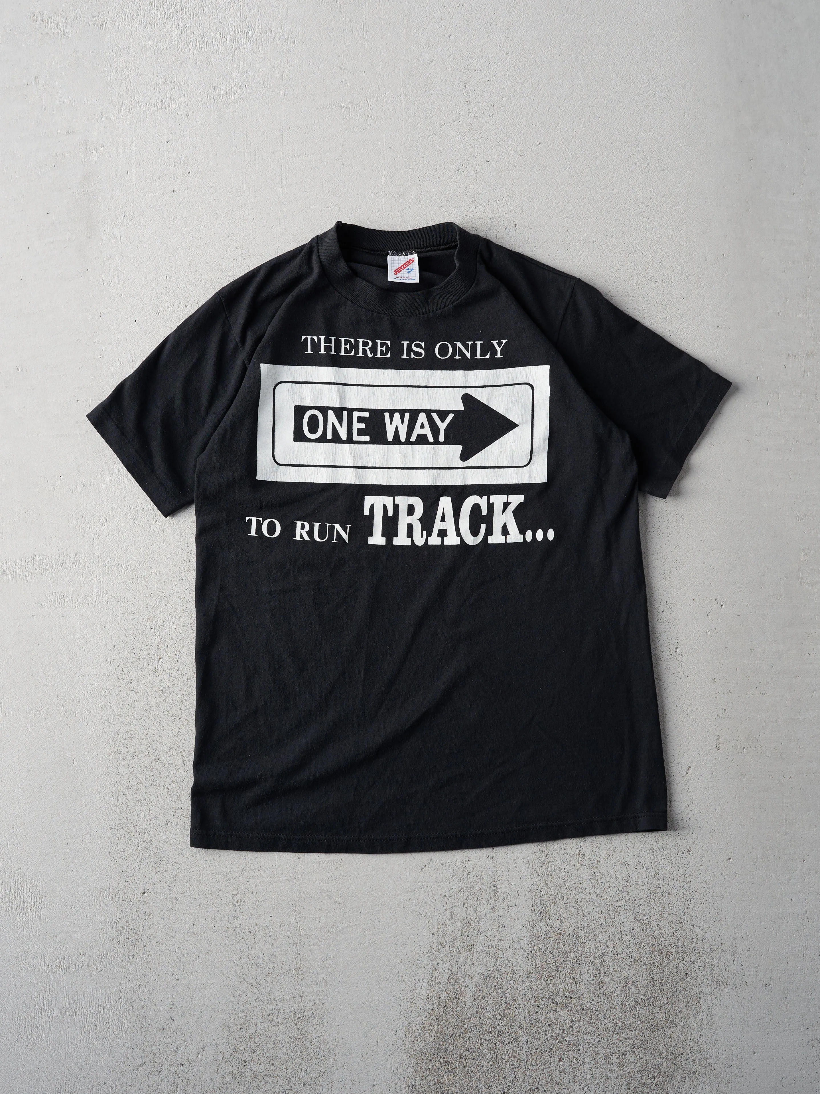 Vintage 80s Black "There Is Only One Way.." Single Stitch Tee (S) sold by Rebalance Vintage