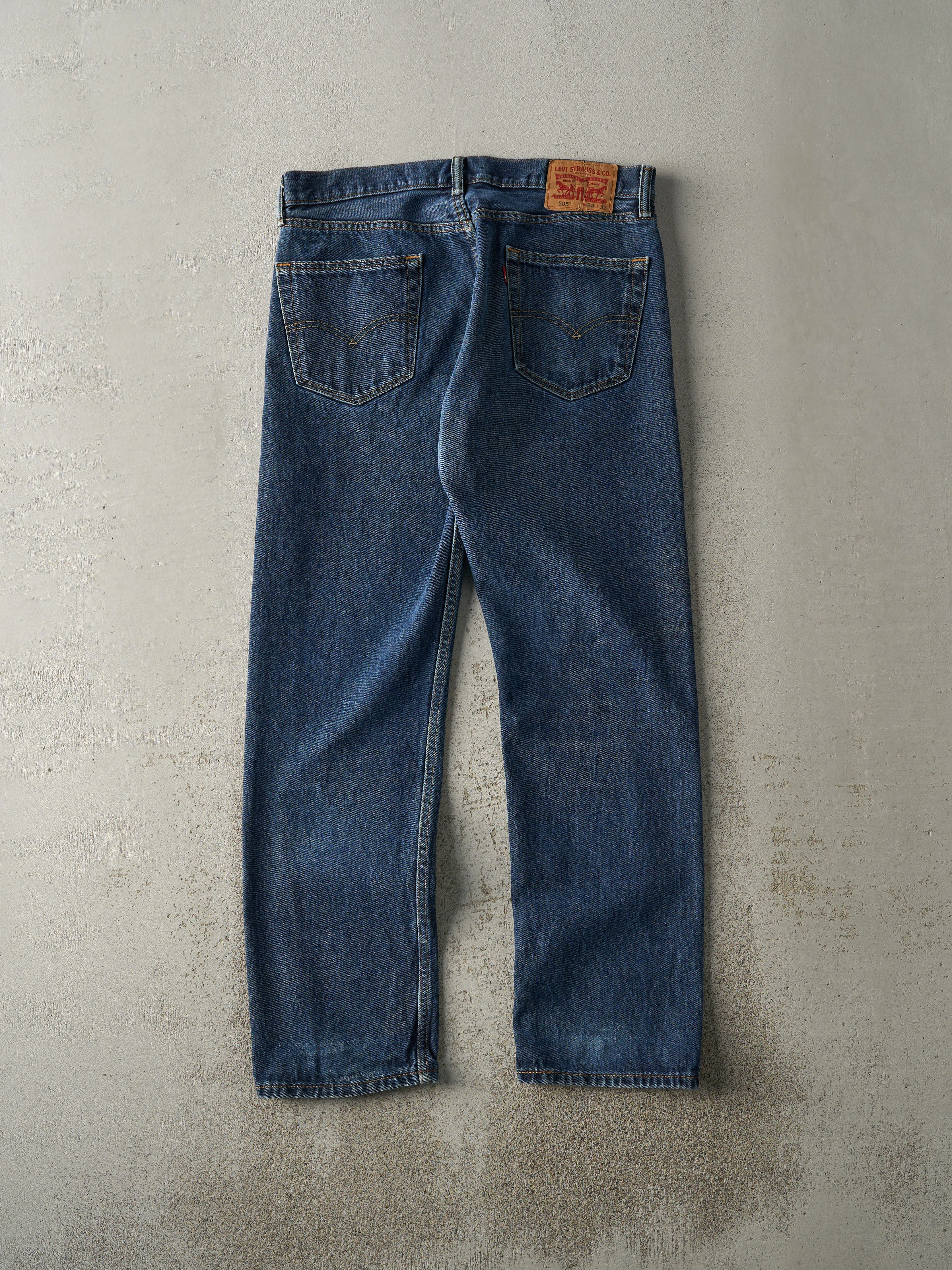 Vintage Y2K Dark Wash Levi's 505 Jeans (35x31) sold by Rebalance Vintage product image thumbnail 2