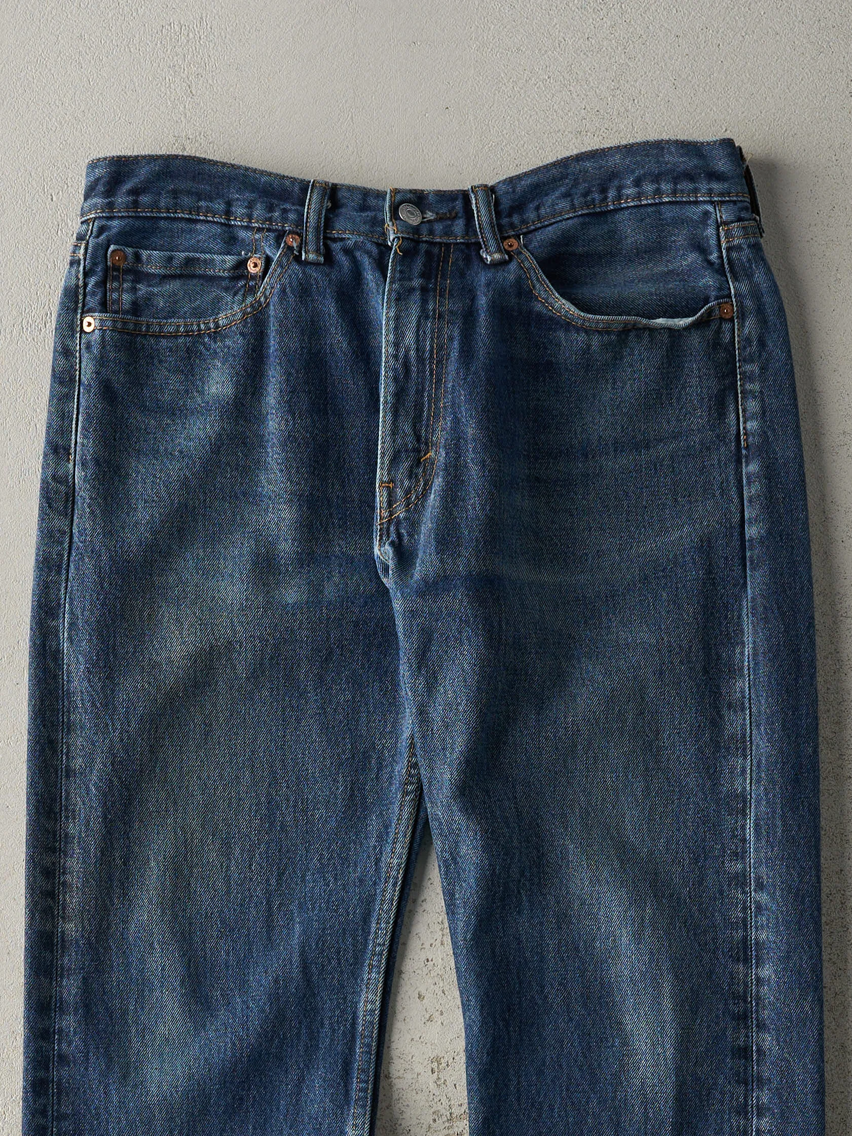 Vintage Y2K Dark Wash Levi's 505 Jeans (35x31) sold by Rebalance Vintage product image thumbnail 3