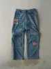 Vintage Y2K Mid Wash Motorcycle Riding Jeans (36x33) sold by Rebalance Vintage