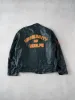 Vintage 78' Blue UNG Ontario Athletics Council #8 Leather Jacket (M) sold by Rebalance Vintage