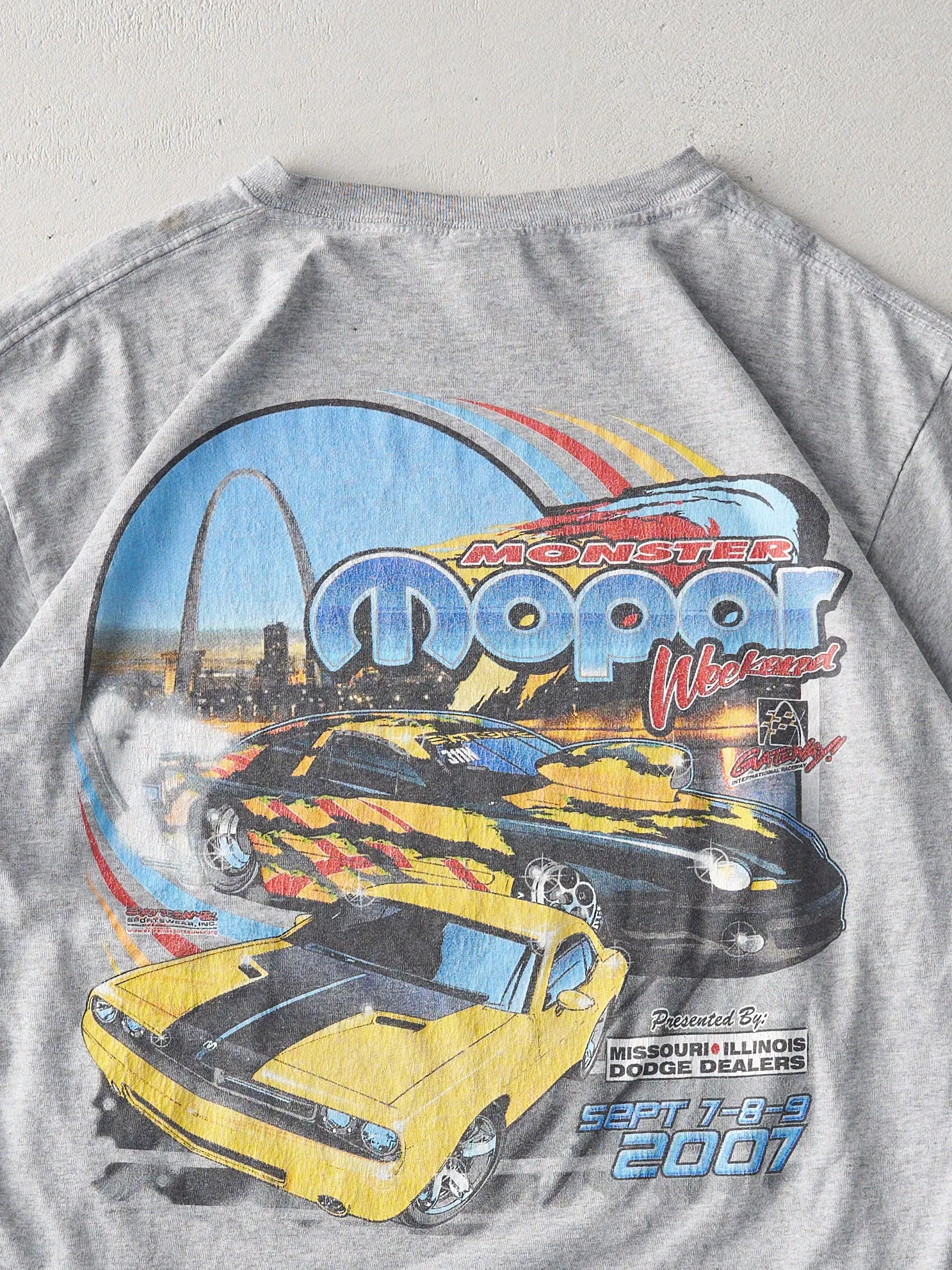 Vintage 07' Grey "Monster Mopor Weekend" Tee (M) sold by Rebalance Vintage product image thumbnail 4