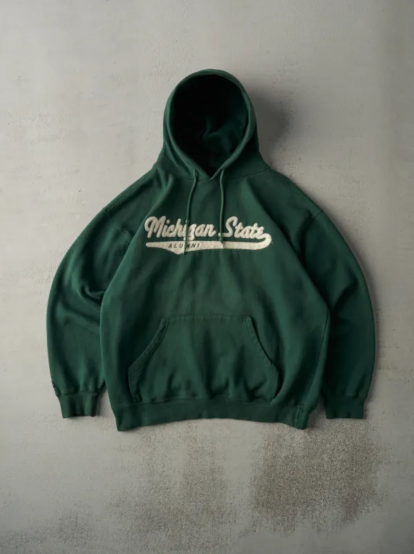 Vintage 90s Forest Green Michigan State Hoodie (L) sold by Rebalance Vintage