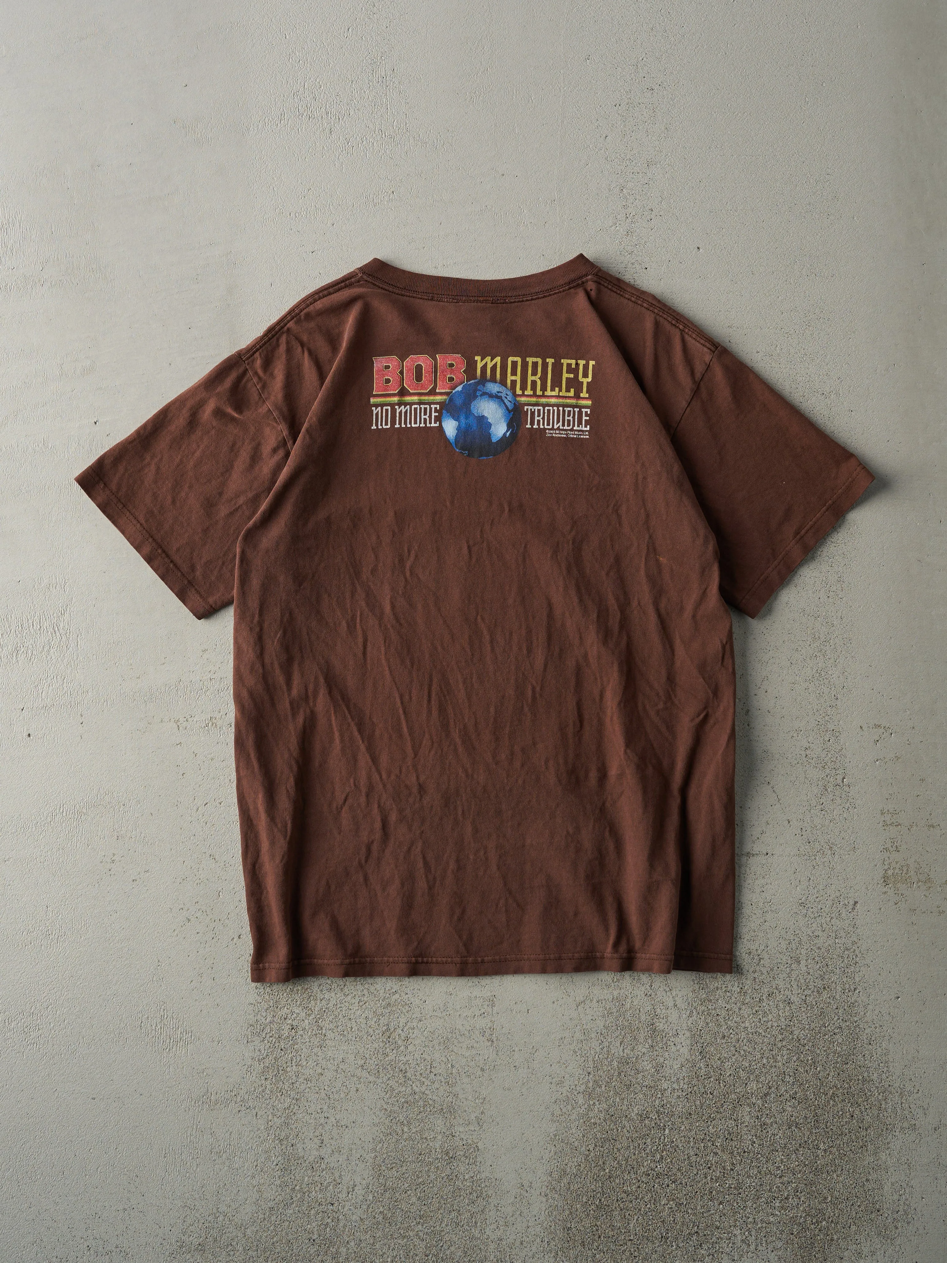 Vintage 03' Chocolate Brown Bob Marley "No More Trouble" Tee (M) sold by Rebalance Vintage product image thumbnail 2