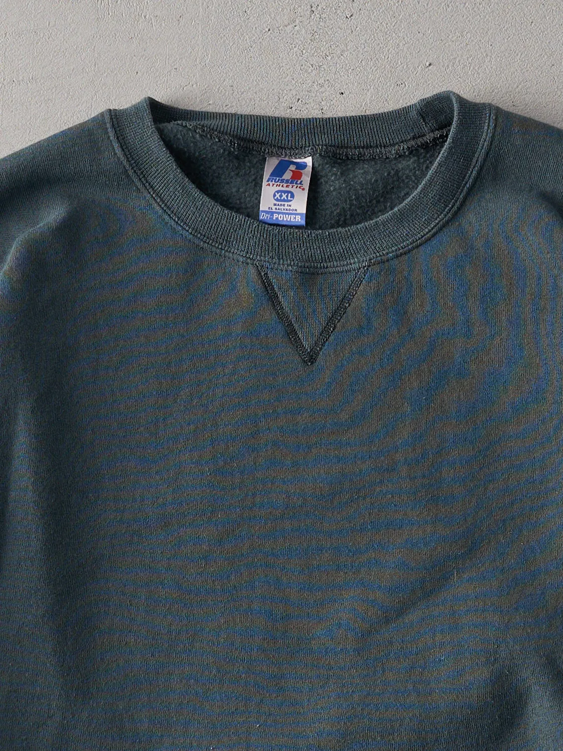 Vintage Faded Green Russell Athletics Blank Crewneck (XXL) sold by Rebalance Vintage product image thumbnail 2