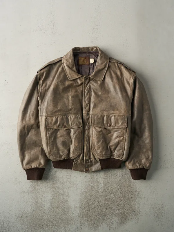 Vintage 90s Brown Soft Leather Jacket (M) sold by Rebalance Vintage