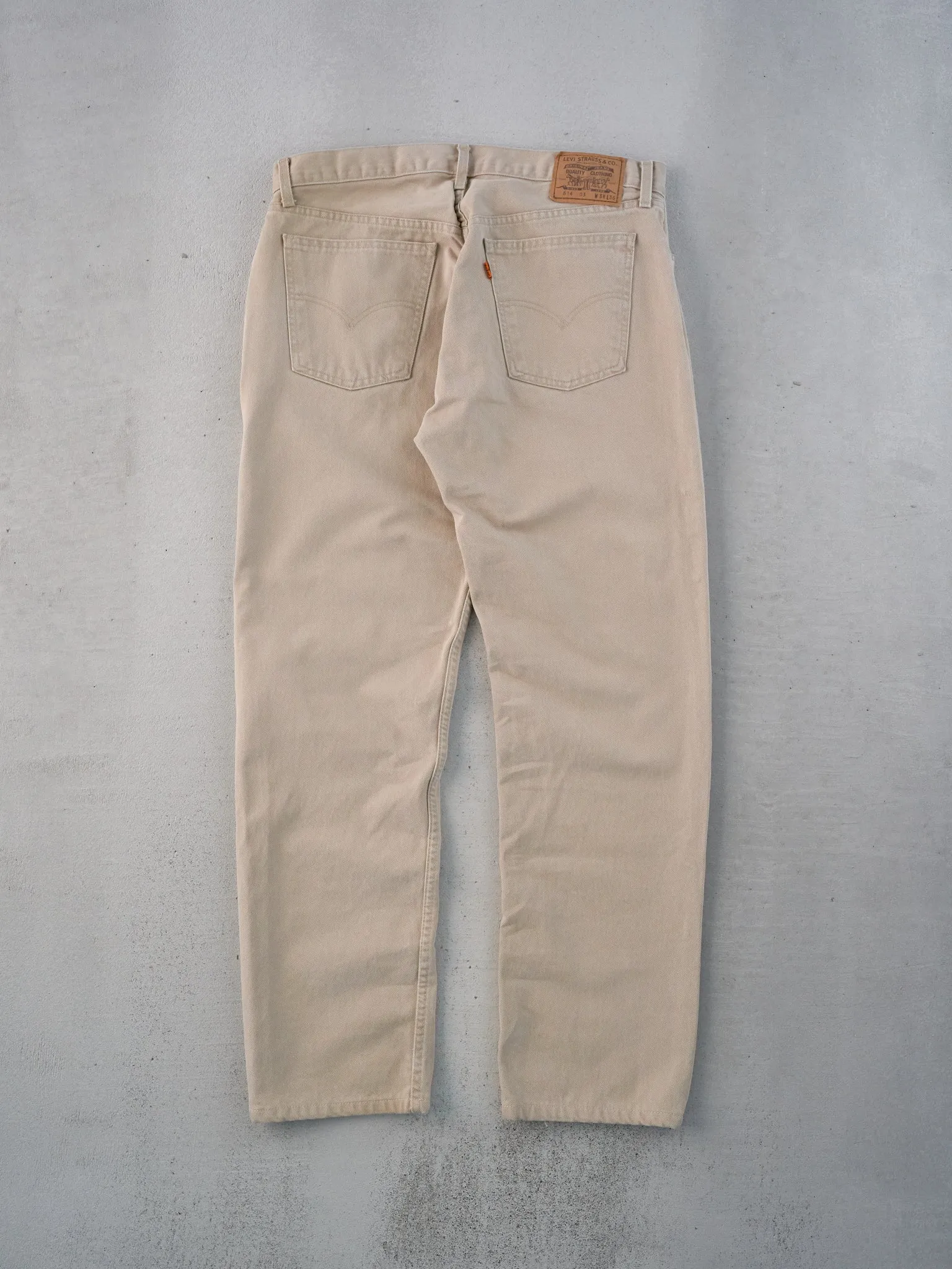 Vintage 70s Beige Levi's 614 Denim Jeans (35x32) sold by Rebalance Vintage product image thumbnail 2