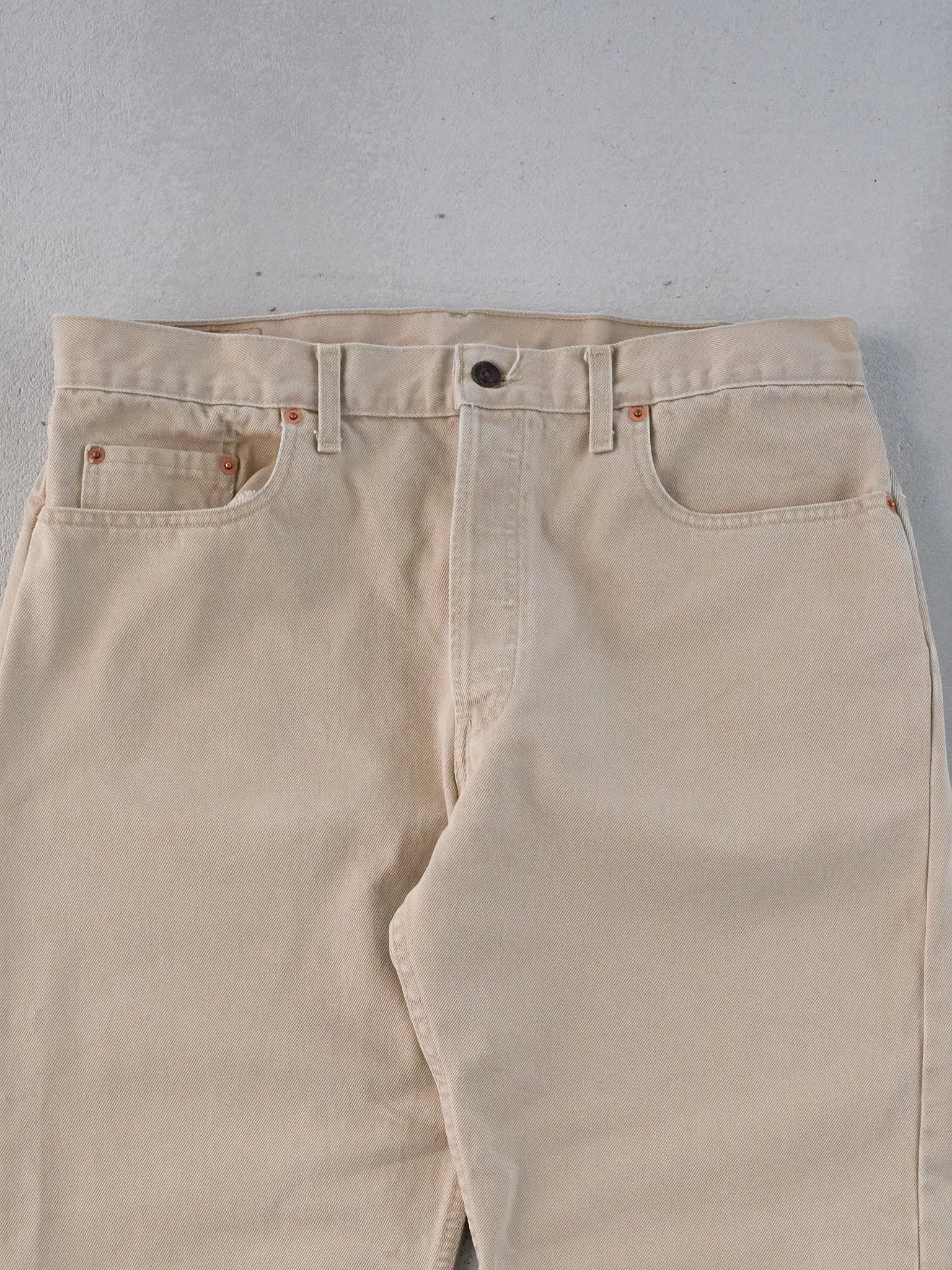 Vintage 70s Beige Levi's 614 Denim Jeans (35x32) sold by Rebalance Vintage product image thumbnail 3