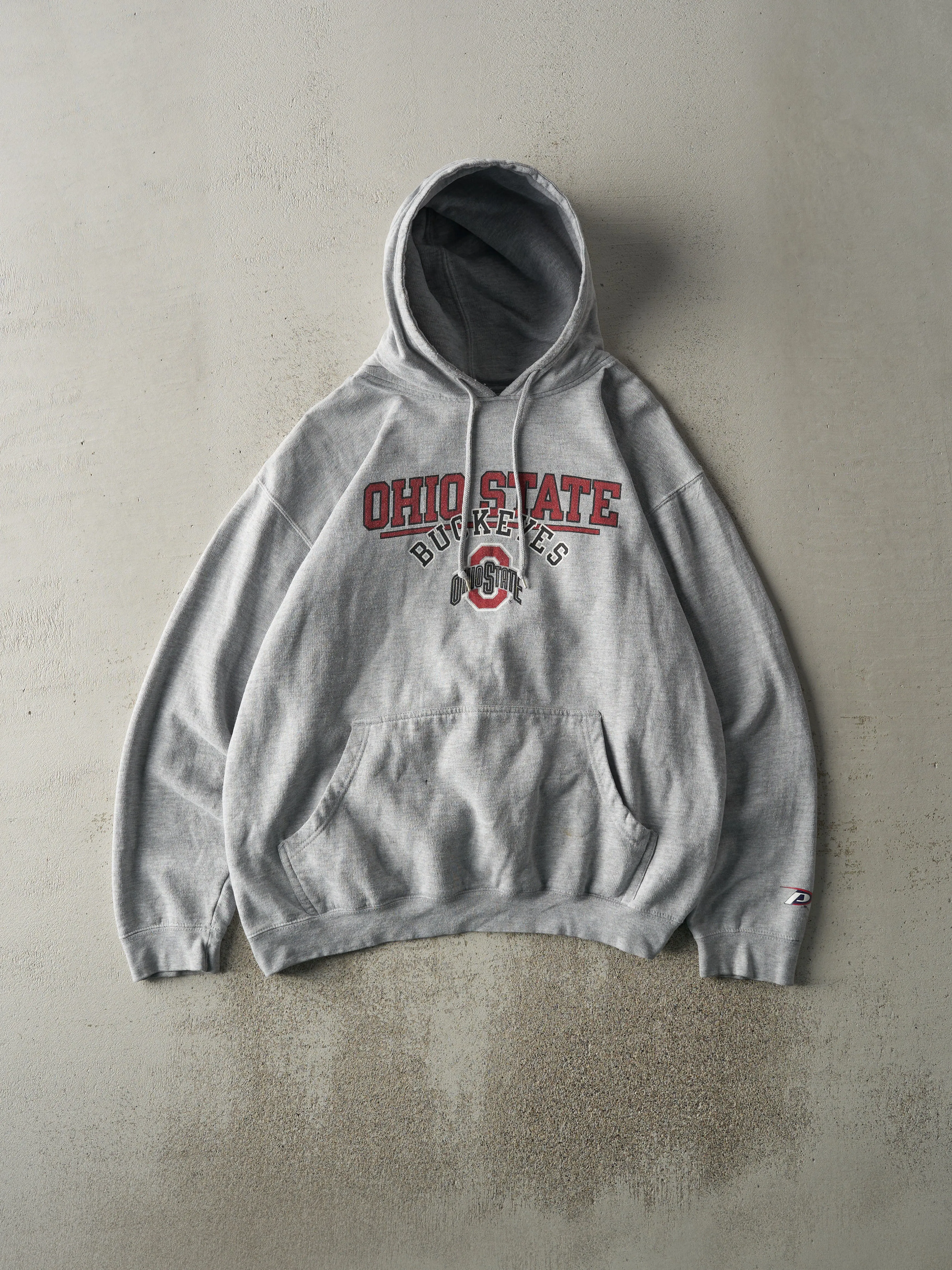 Vintage Y2K Grey Ohio State Buckeyes Hoodie (L) sold by Rebalance Vintage