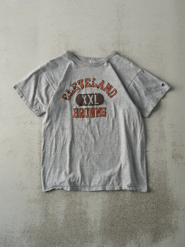 Vintage 80s Grey Cleveland Browns Champion Tee (S) sold by Rebalance Vintage