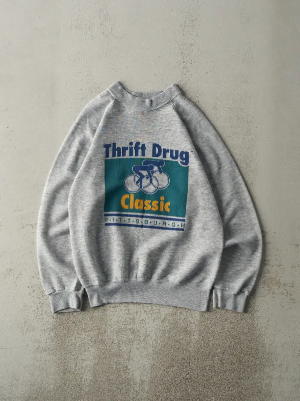 Vintage 90s Grey Thrift Drug Classic Bike Crewneck (S) made by Rebalance Vintage