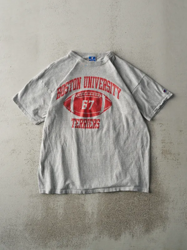 Vintage 90s Grey Champion Boston University Terriers Tee (L) sold by Rebalance Vintage