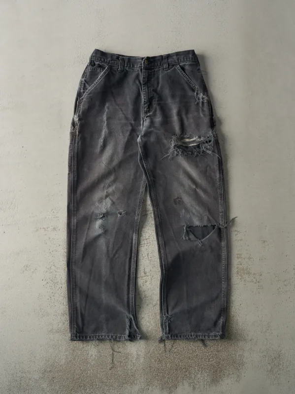 Vintage 90s Faded Black Carhartt Carpenter Pants (30x30) sold by Rebalance Vintage