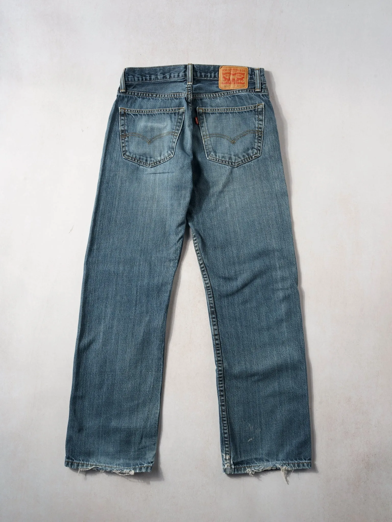 Vintage 90s Dark Blue Levi's 505 Denim Jeans (32x32) sold by Rebalance Vintage product image thumbnail 2