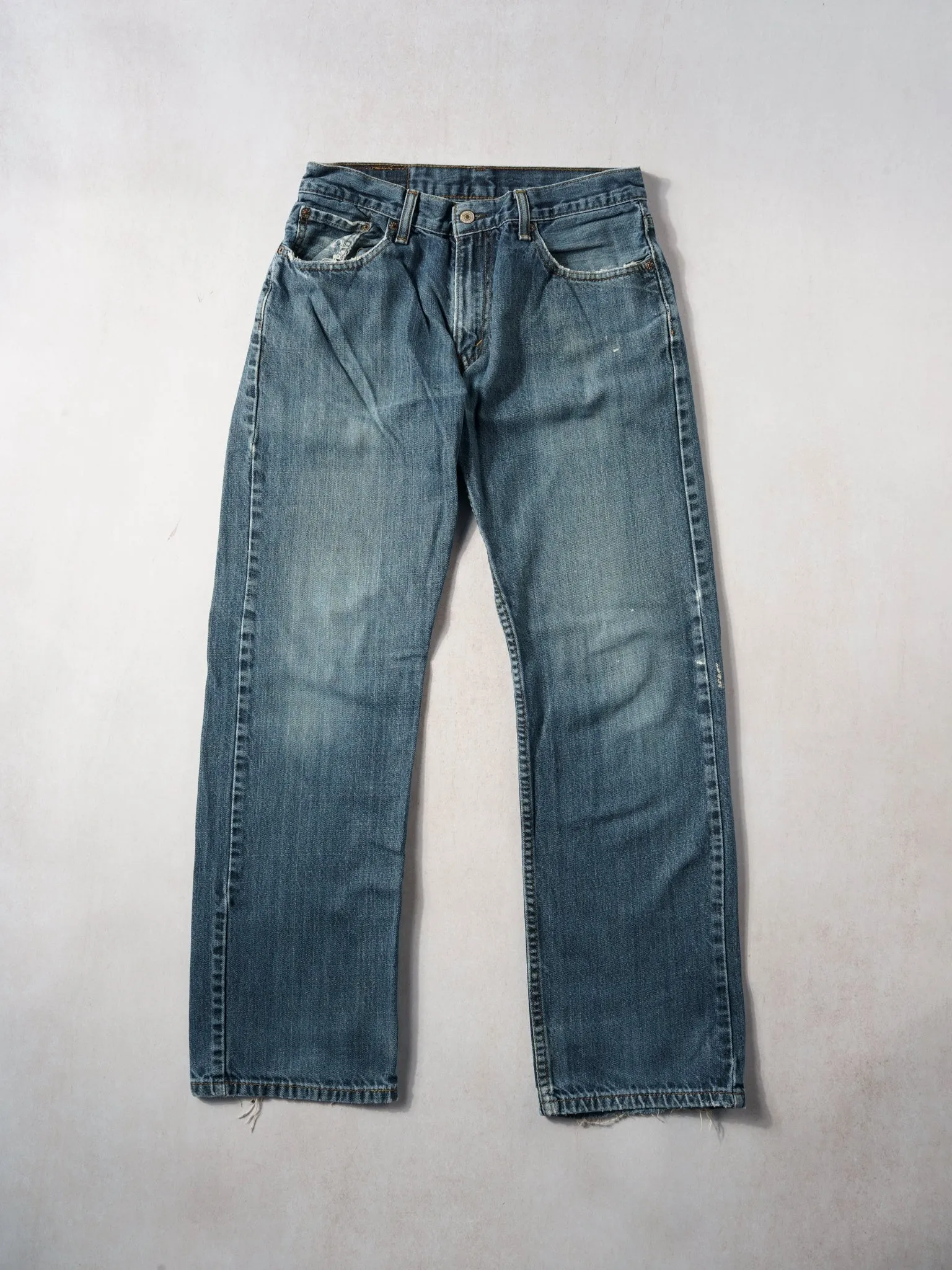 Vintage 90s Dark Blue Levi's 505 Denim Jeans (32x32) sold by Rebalance Vintage