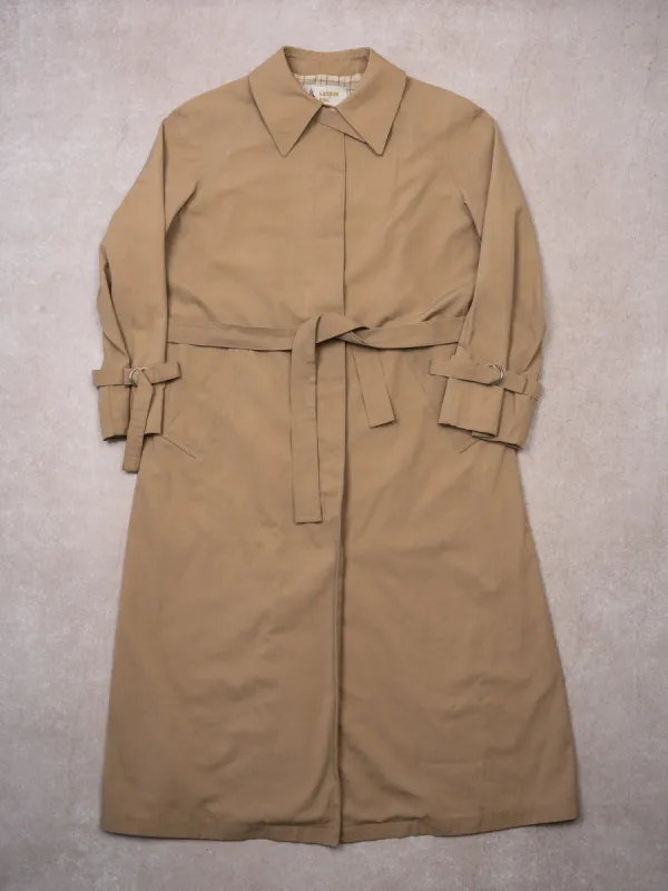 Vintage Beige London Fog Light Insulated Trench Coat (S) sold by Rebalance Vintage