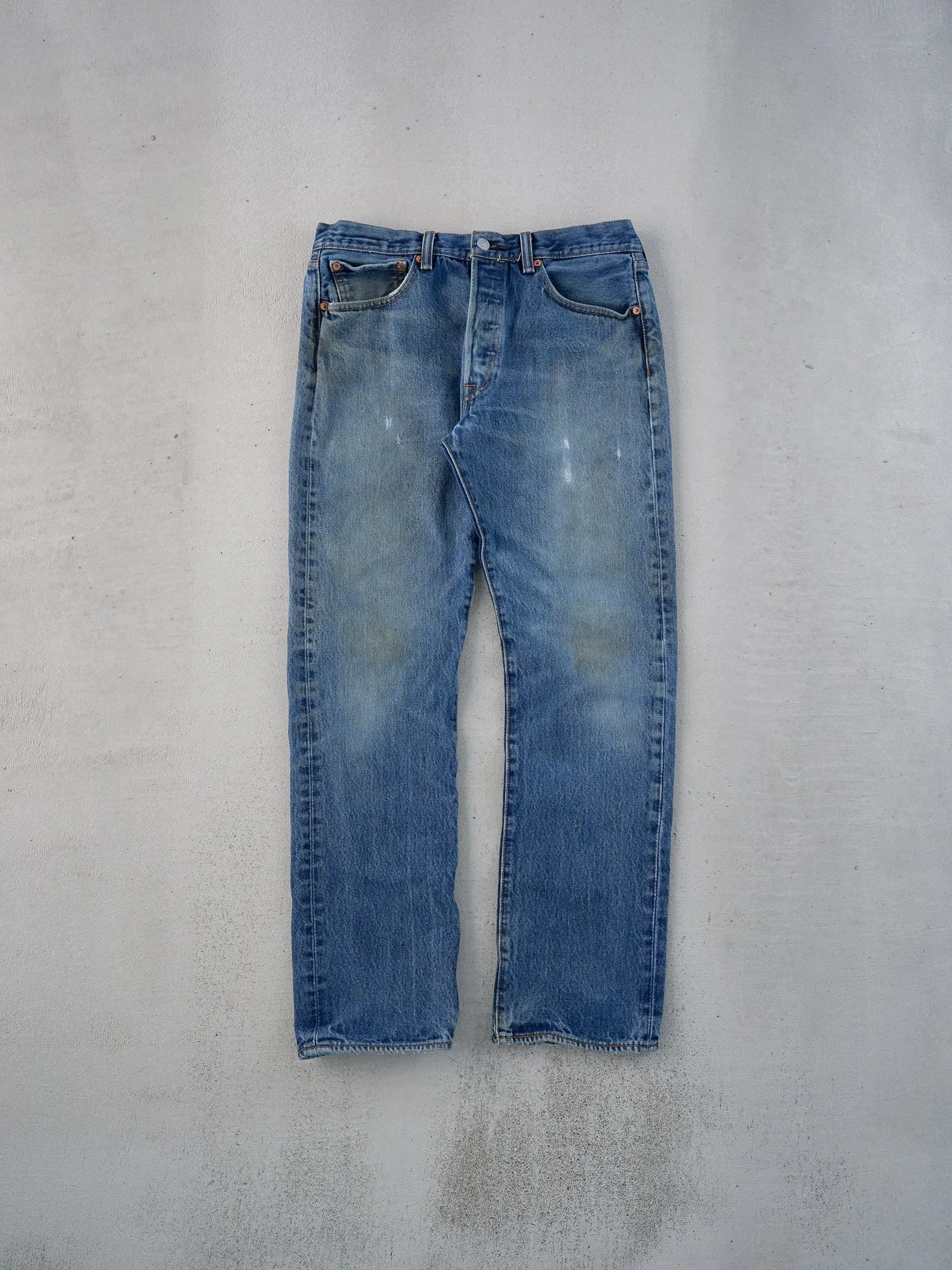 Vintage 90s Dark Blue Levi's 501 Denim Jeans (32x29) sold by Rebalance Vintage