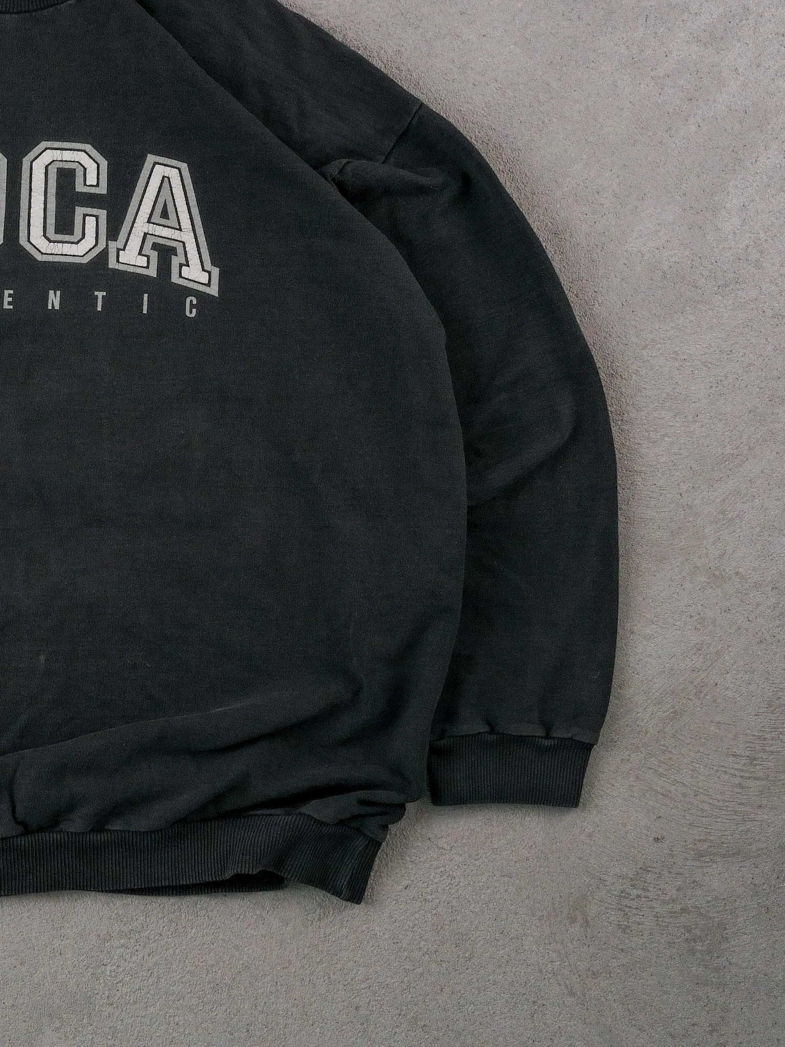 Vintage 90s Faded Black Boca Athentic Hoodie (XL) sold by Rebalance Vintage product image thumbnail 3