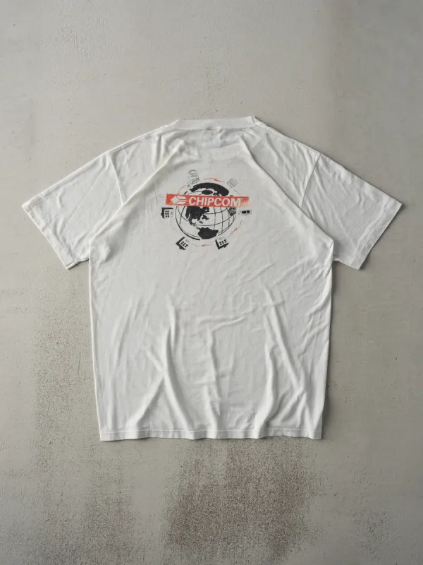 Vintage 80s White Chipcom Enterprise Tee (M) sold by Rebalance Vintage