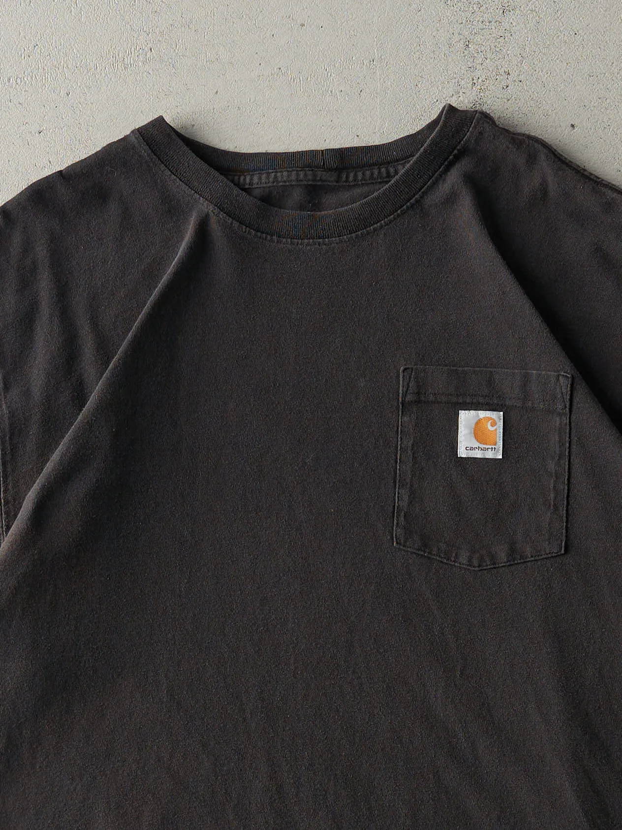 Vintage Y2K Faded Black Carhartt Pocket Tee (XL/XXL) sold by Rebalance Vintage product image thumbnail 2