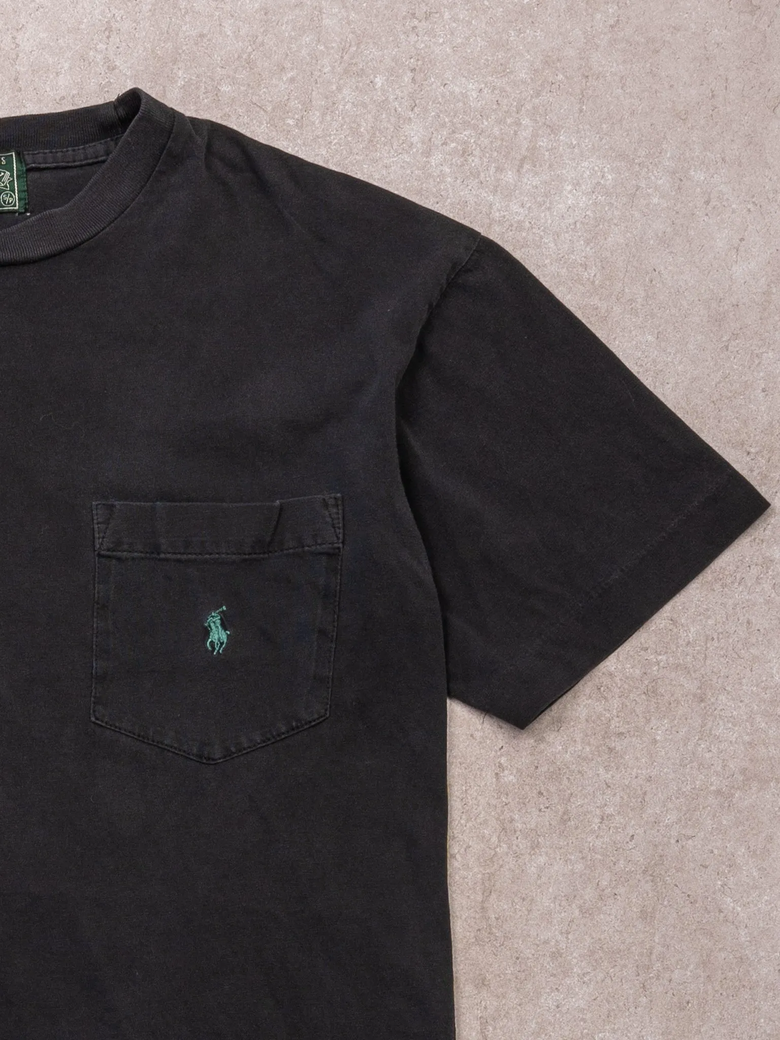 Vintage 80s Black Polo RL Pocket Tee (S/M) sold by Rebalance Vintage product image thumbnail 2