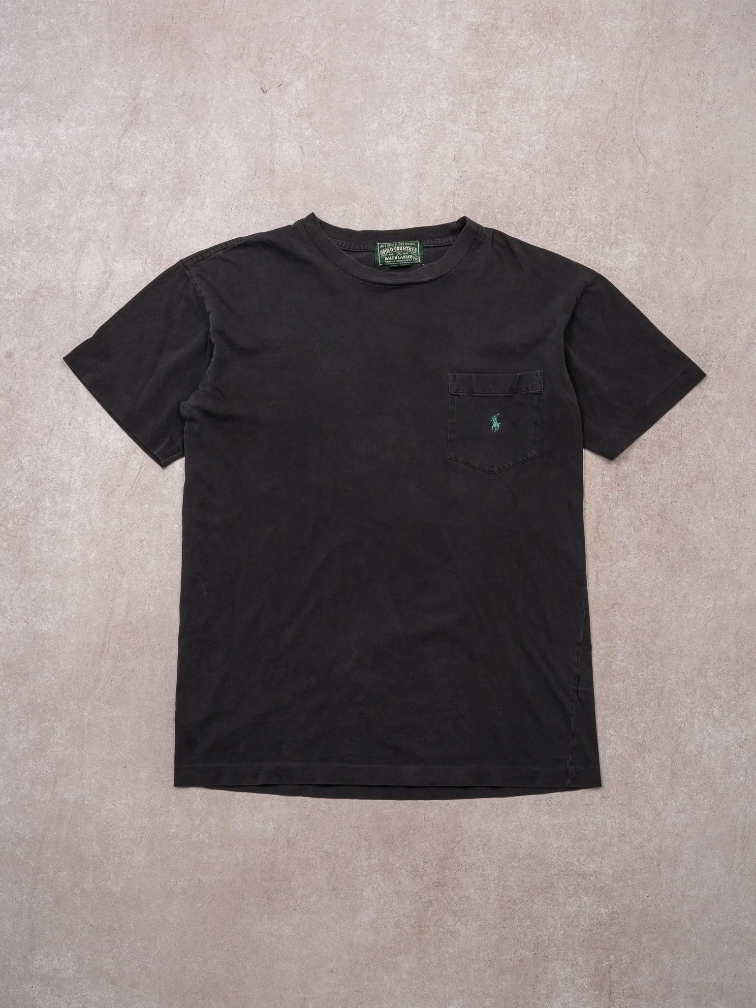 Vintage 80s Black Polo RL Pocket Tee (S/M) sold by Rebalance Vintage