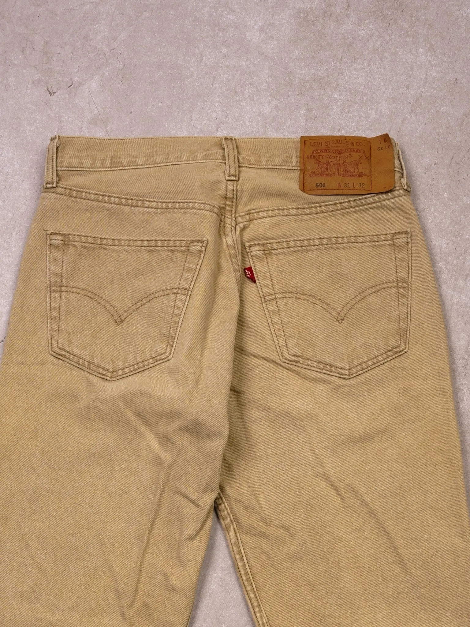 Vintage 90s Biege Levi's 501 Denim Jeans (30x31) sold by Rebalance Vintage product image thumbnail 4