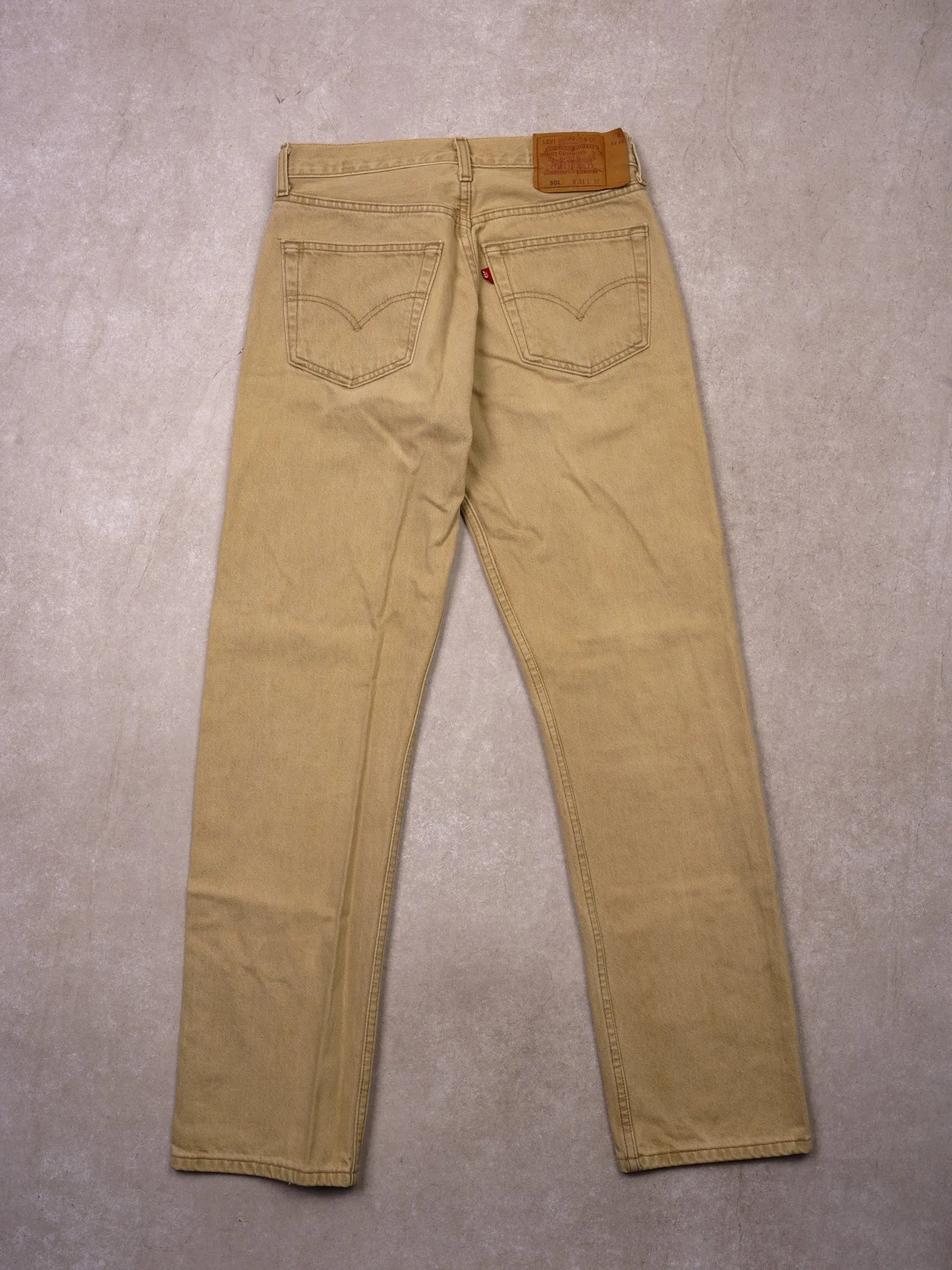 Vintage 90s Biege Levi's 501 Denim Jeans (30x31) sold by Rebalance Vintage product image thumbnail 2