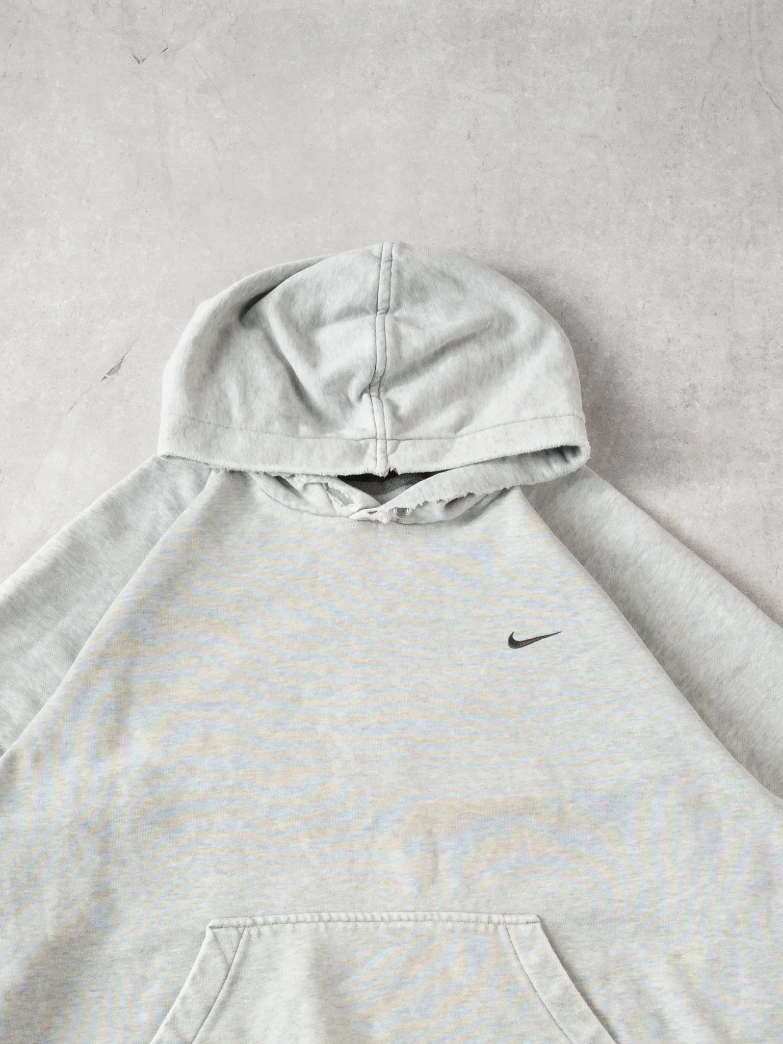 Vintage 90s Grey Nike Embroidery Blank Hoodie (M/L) sold by Rebalance Vintage product image thumbnail 2