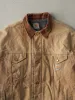 Vintage Y2K Beige Carhartt Blanket Lined Trucker Jacket (L) sold by Rebalance Vintage