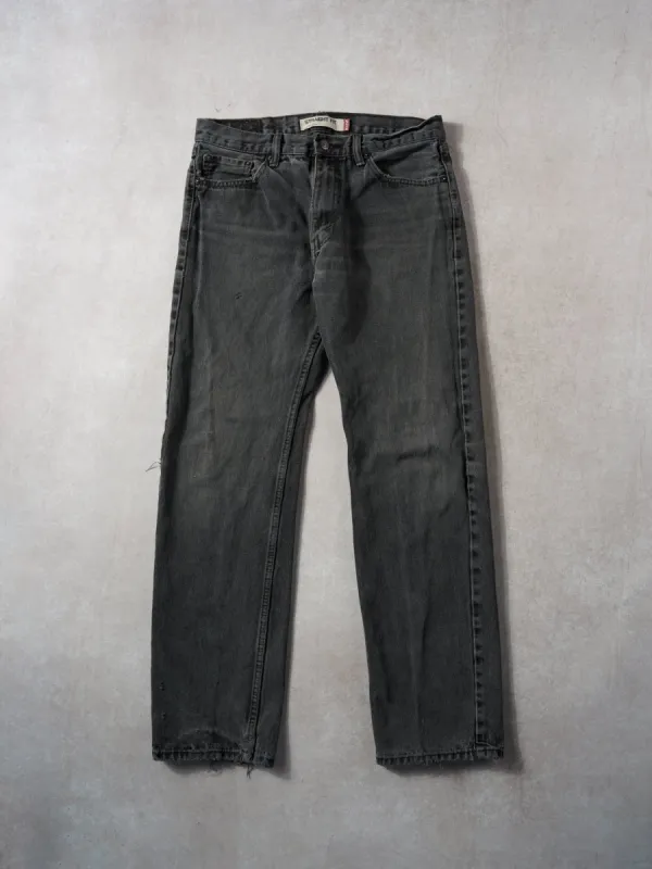 Vintage 90s Washed Grey Levi's 505 Straight Fit Denim Jeans (34x30) sold by Rebalance Vintage