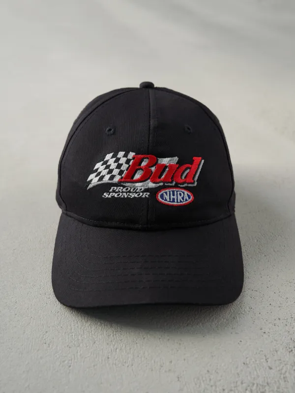 Vintage Y2K Black Budweiser Embroidered Strap Back sold by Rebalance Vintage