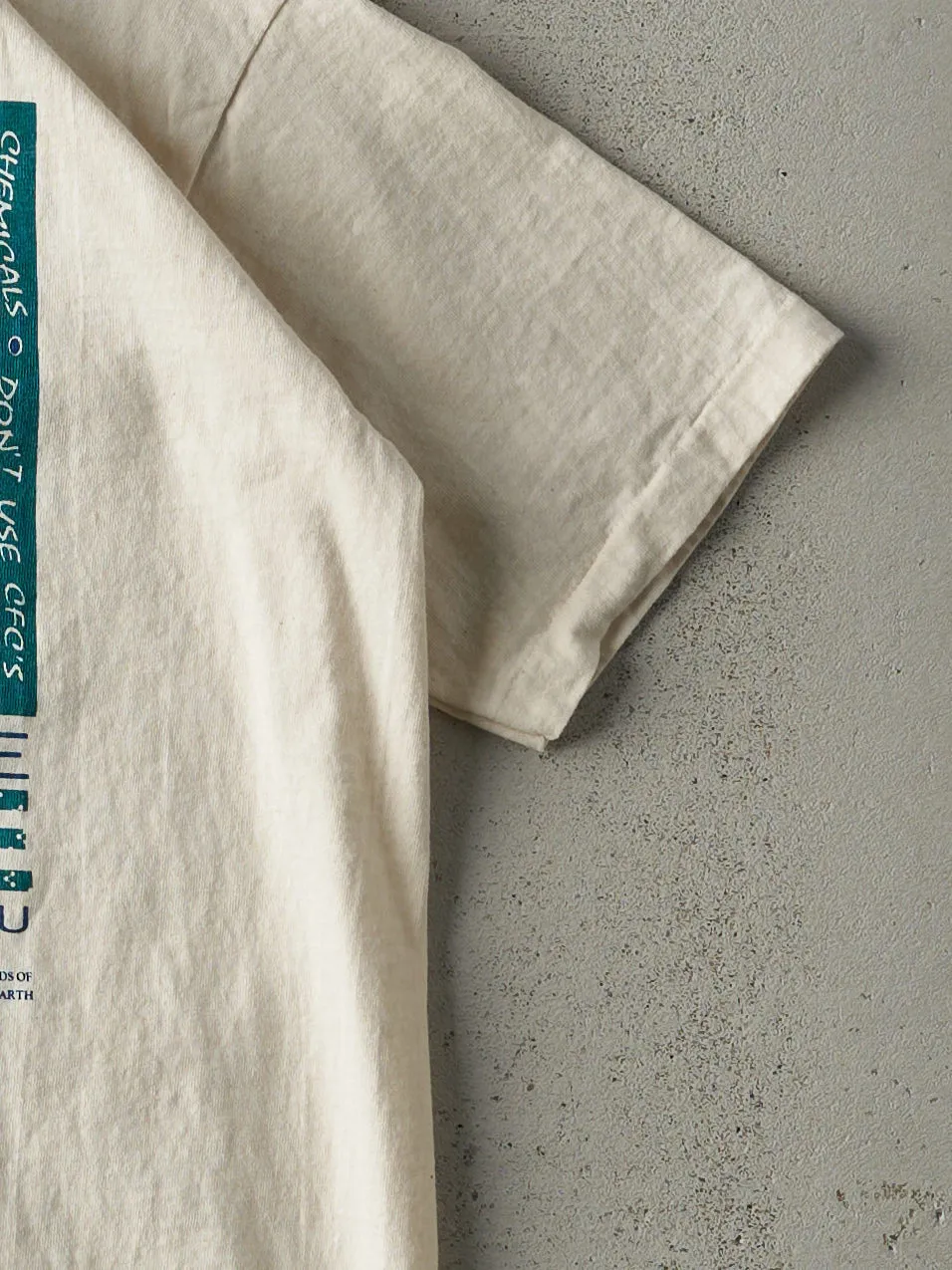 Vintage 90s Beige Protect the Ozone Single Stitch Tee (XS/S) sold by Rebalance Vintage product image thumbnail 3