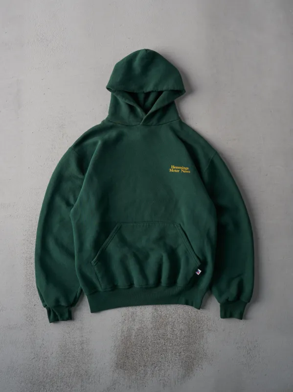 Vintage 90s Forest Green Hemmings Motor News Russell Athletics Hoodie (M) sold by Rebalance Vintage