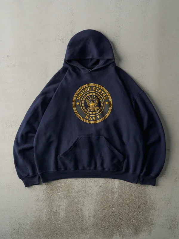 Vintage 90s Navy Blue United States Navy Hoodie (XL) sold by Rebalance Vintage
