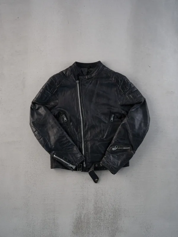 Vintage 90s Black Leather Jacket (S) sold by Rebalance Vintage
