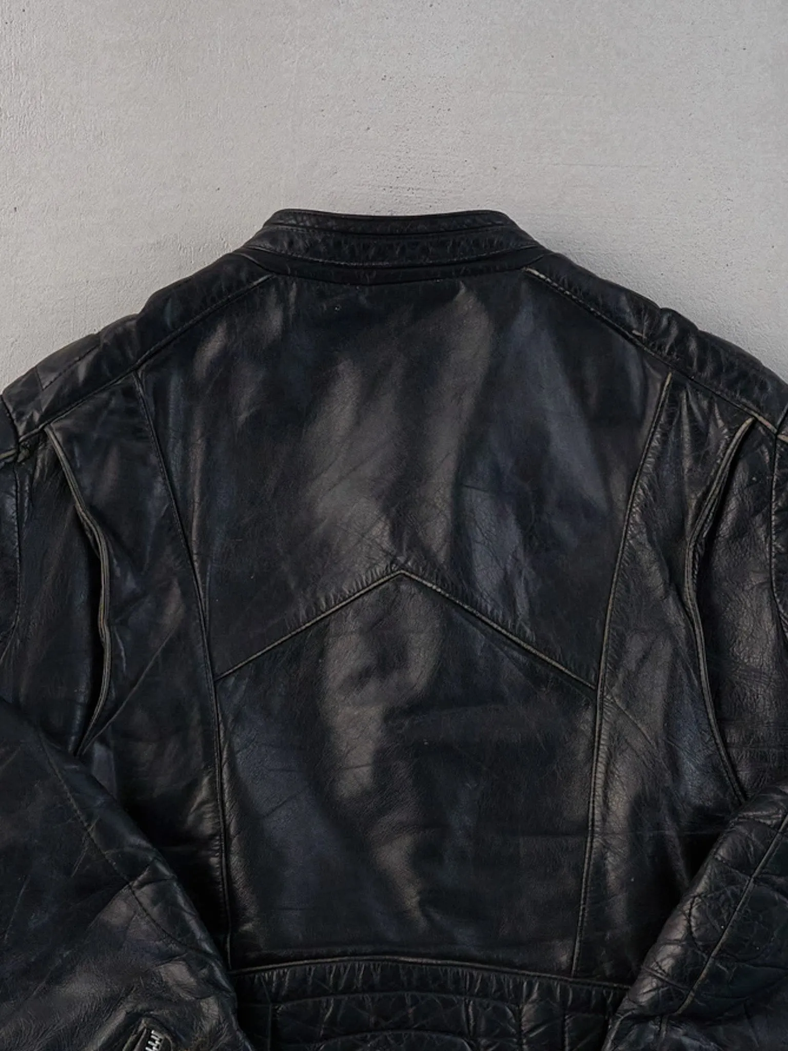 Vintage 90s Black Leather Jacket (S) sold by Rebalance Vintage product image thumbnail 4