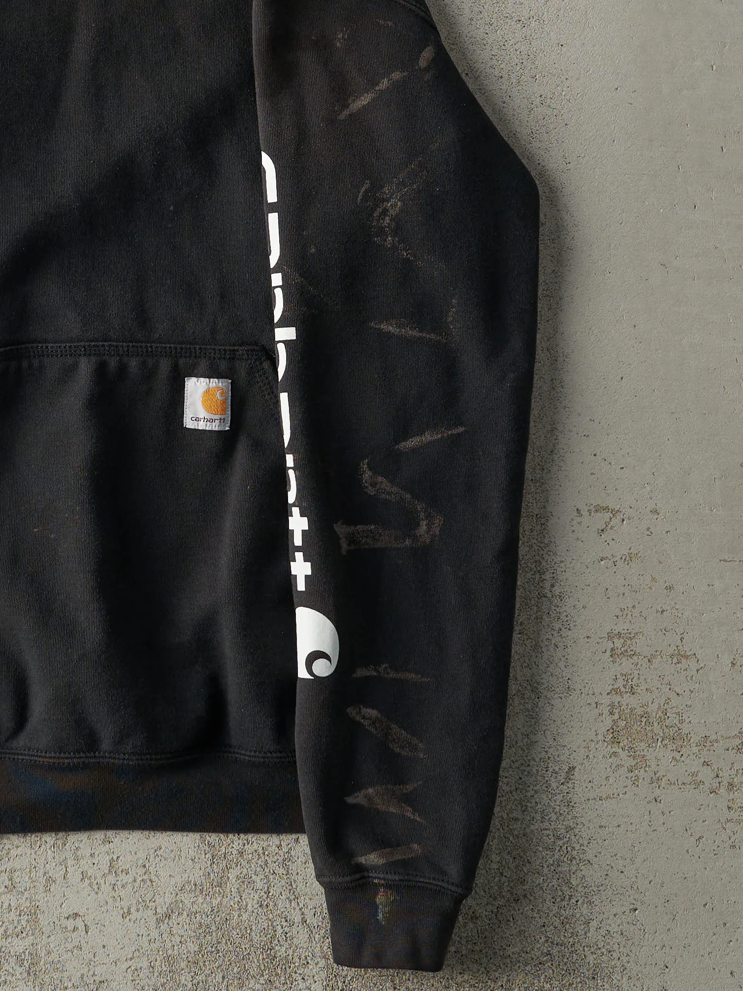 Vintage Y2K Faded Black Carhartt Hoodie (S/M) sold by Rebalance Vintage product image thumbnail 3